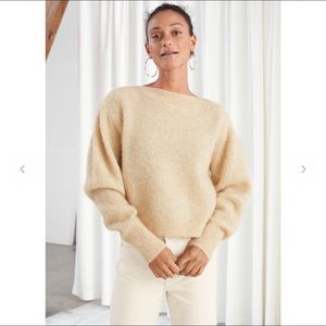 & Other Stories wool-blend boatneck sweater